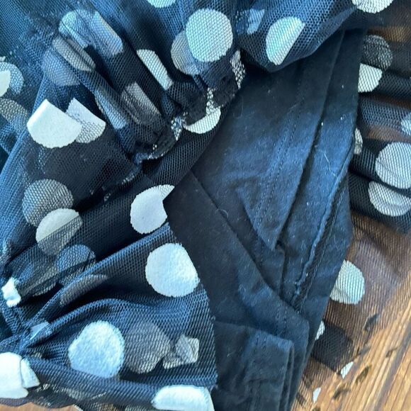 First Impressions Baby Girl Dress Black White Polka Dot Ruffle Bottom Size 12 M - Picture 7 of 10